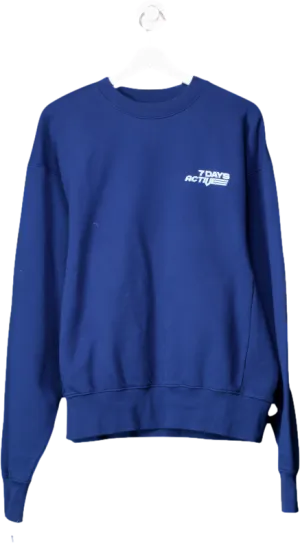 7 Days Active Blue Crew Neck Sweatshirt UK S