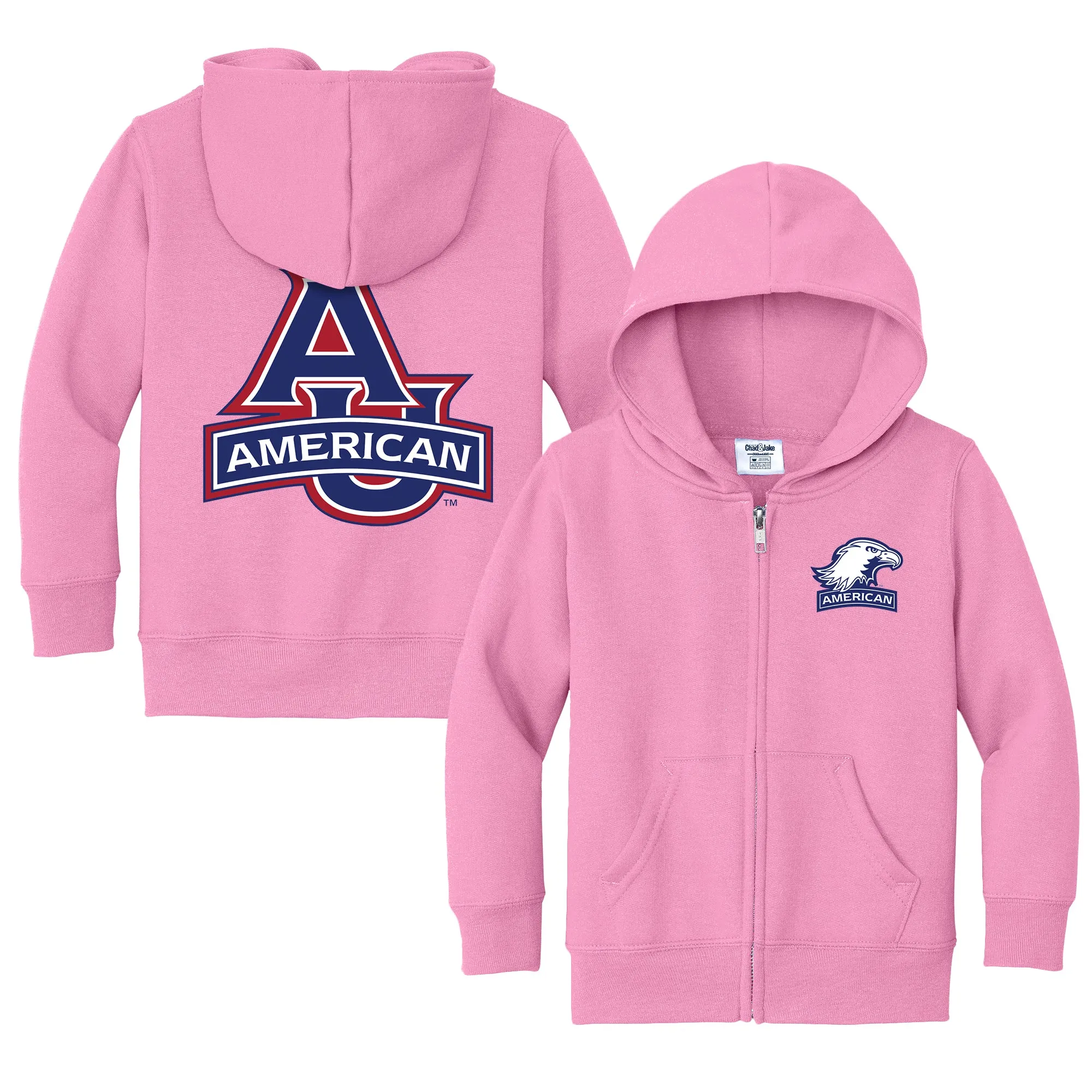 American University Eagles Logo Toddler Full-Zip Sweatshirt