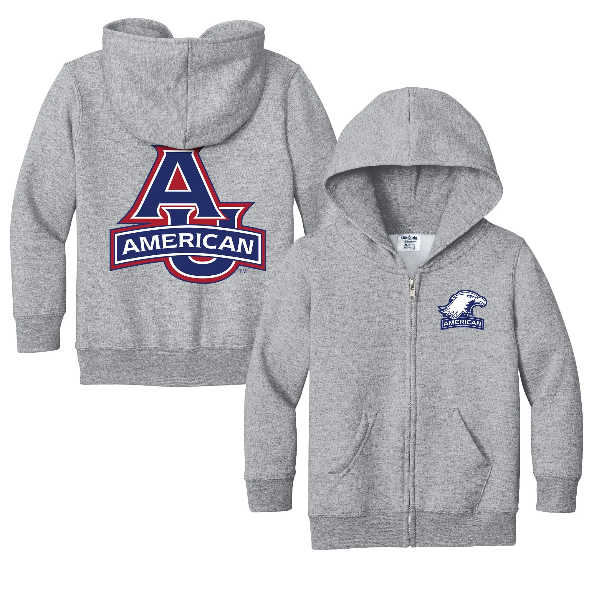 American University Eagles Logo Toddler Full-Zip Sweatshirt