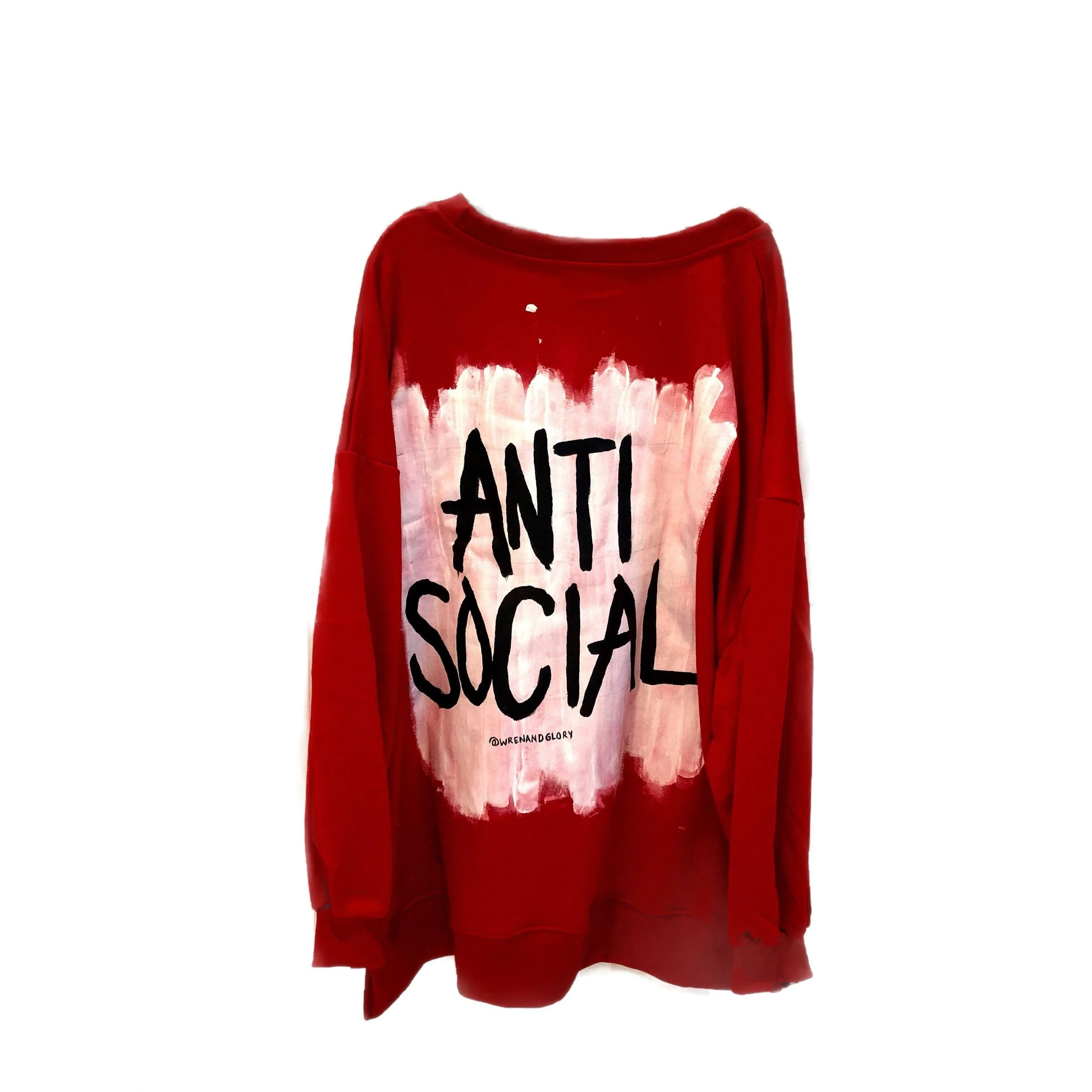 'ANTI SOCIAL' PAINTED SWEATSHIRT