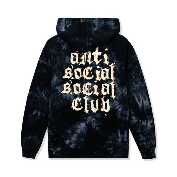 Anti Social Social Club Love & War Tie Dye Black Hoodie