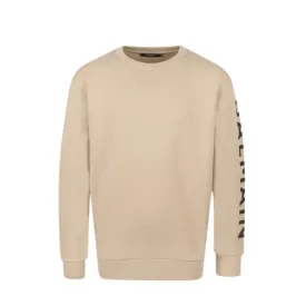 Balmain Kids Beige Print Arm Logo Sweatshirt