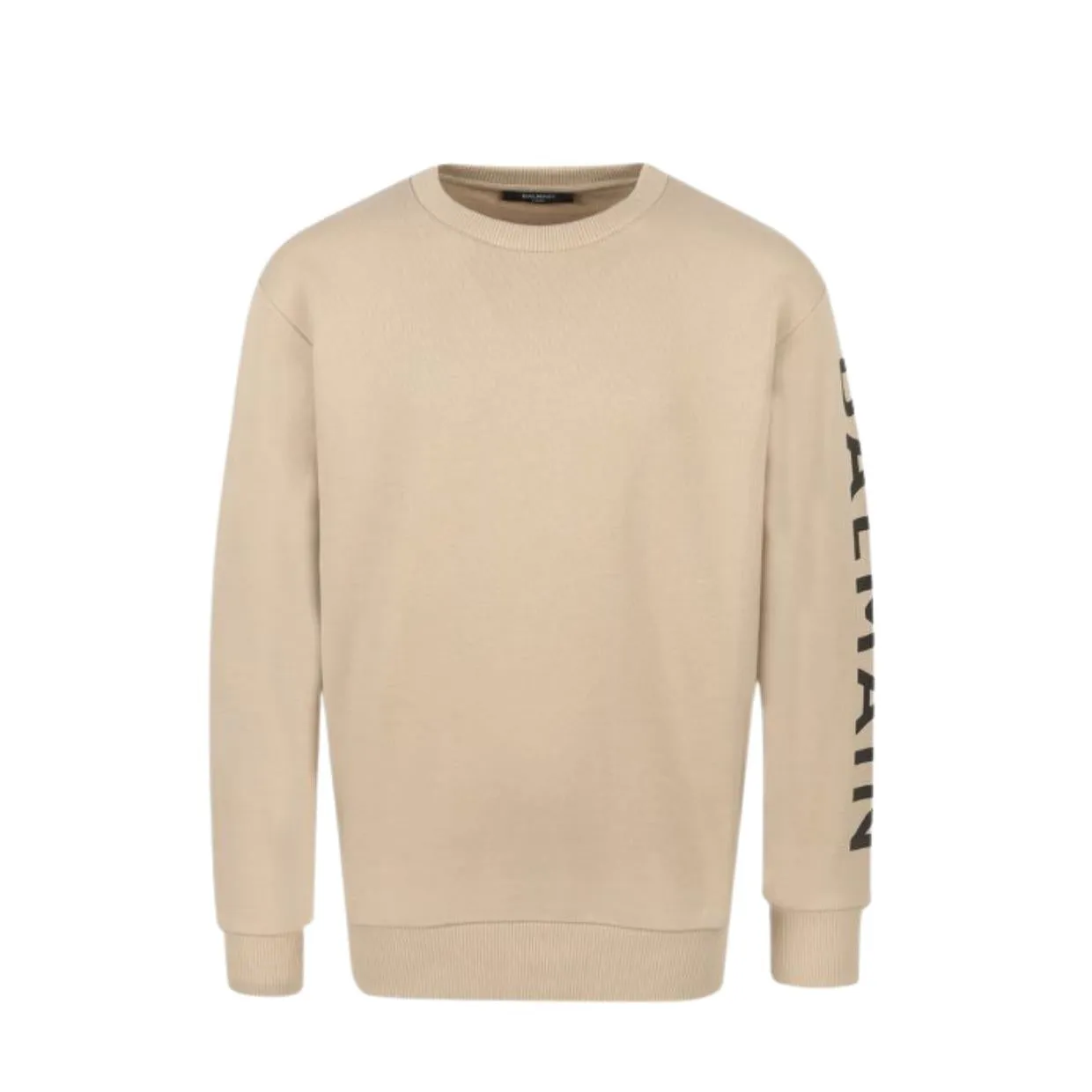 Balmain Kids Beige Print Arm Logo Sweatshirt