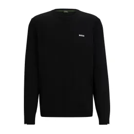 BOSS Ever-X_CN Logo Print Black Sweatshirt