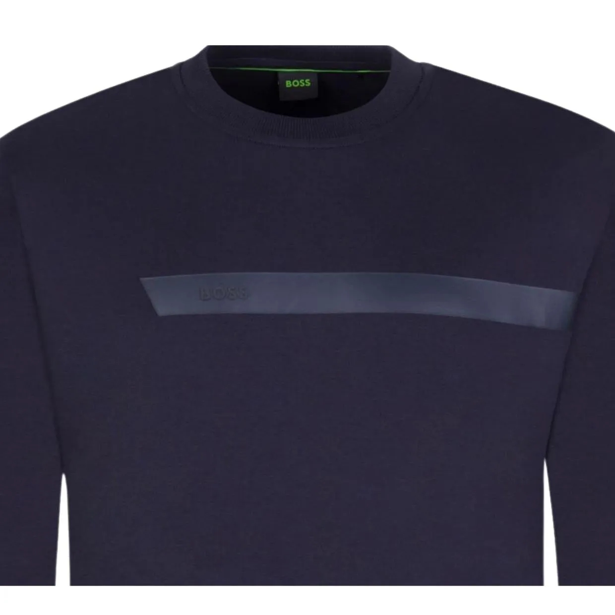 BOSS Salbo 1 Logo Stripe Dark Blue Sweatshirt