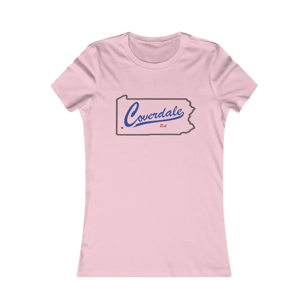 Coverdale State Map Women's Favorite Tee