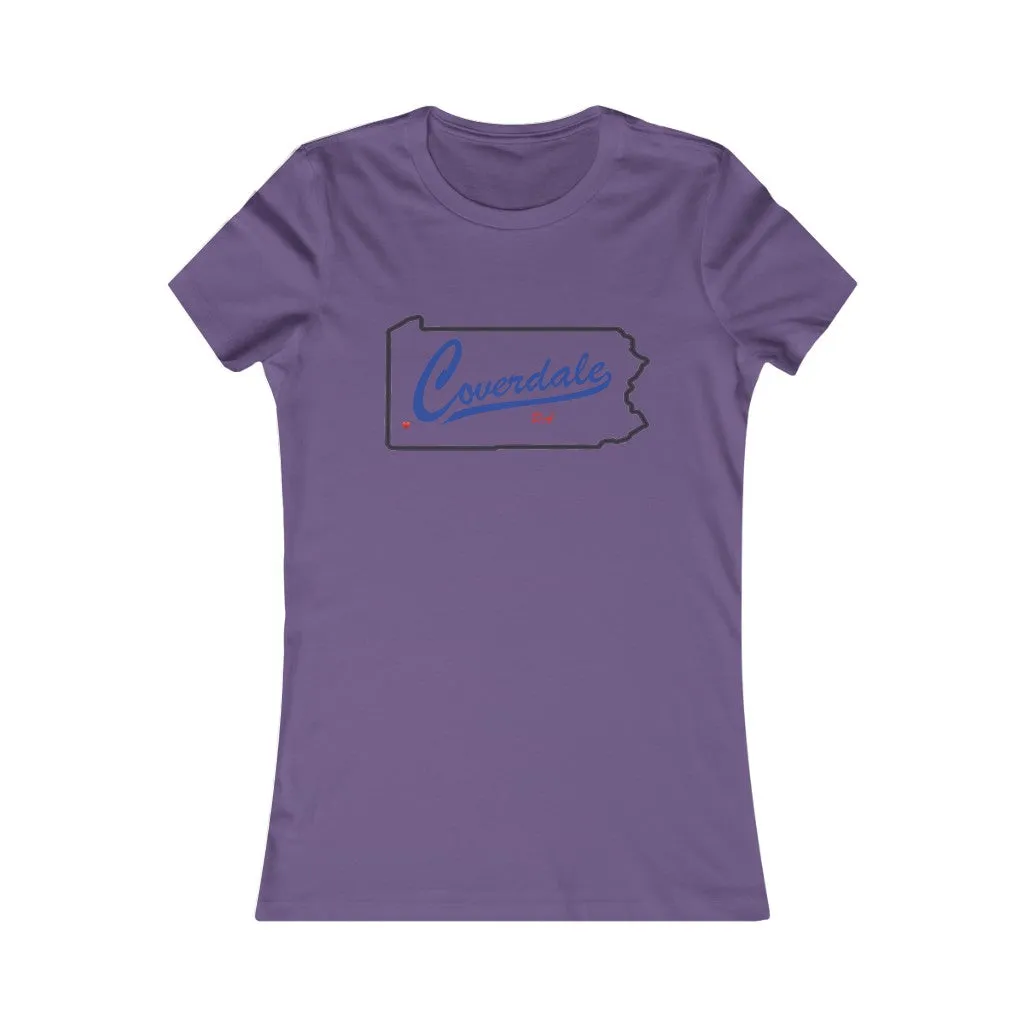 Coverdale State Map Women's Favorite Tee