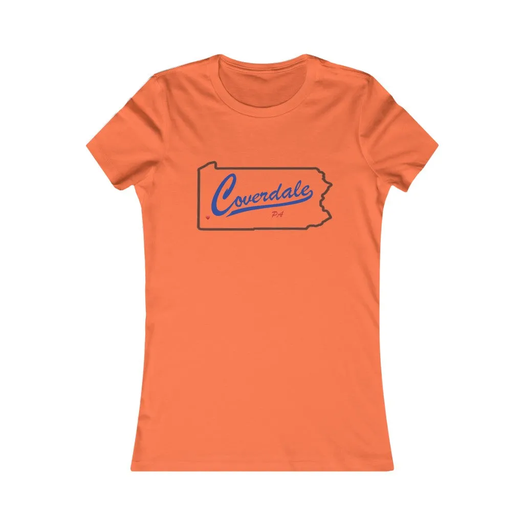 Coverdale State Map Women's Favorite Tee