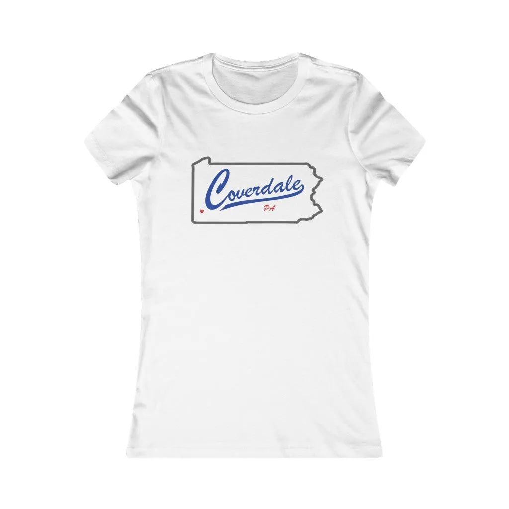 Coverdale State Map Women's Favorite Tee