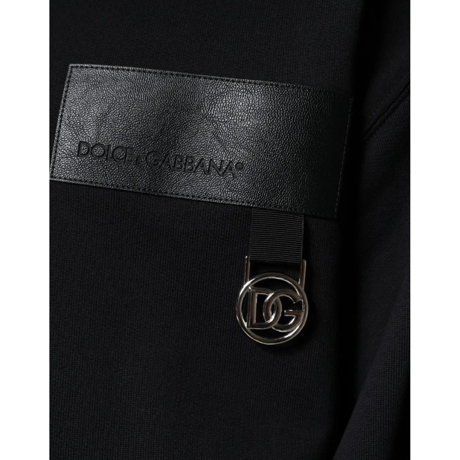 Dolce & Gabbana Black Logo Cotton Long Sleeves Sweatshirt Sweater