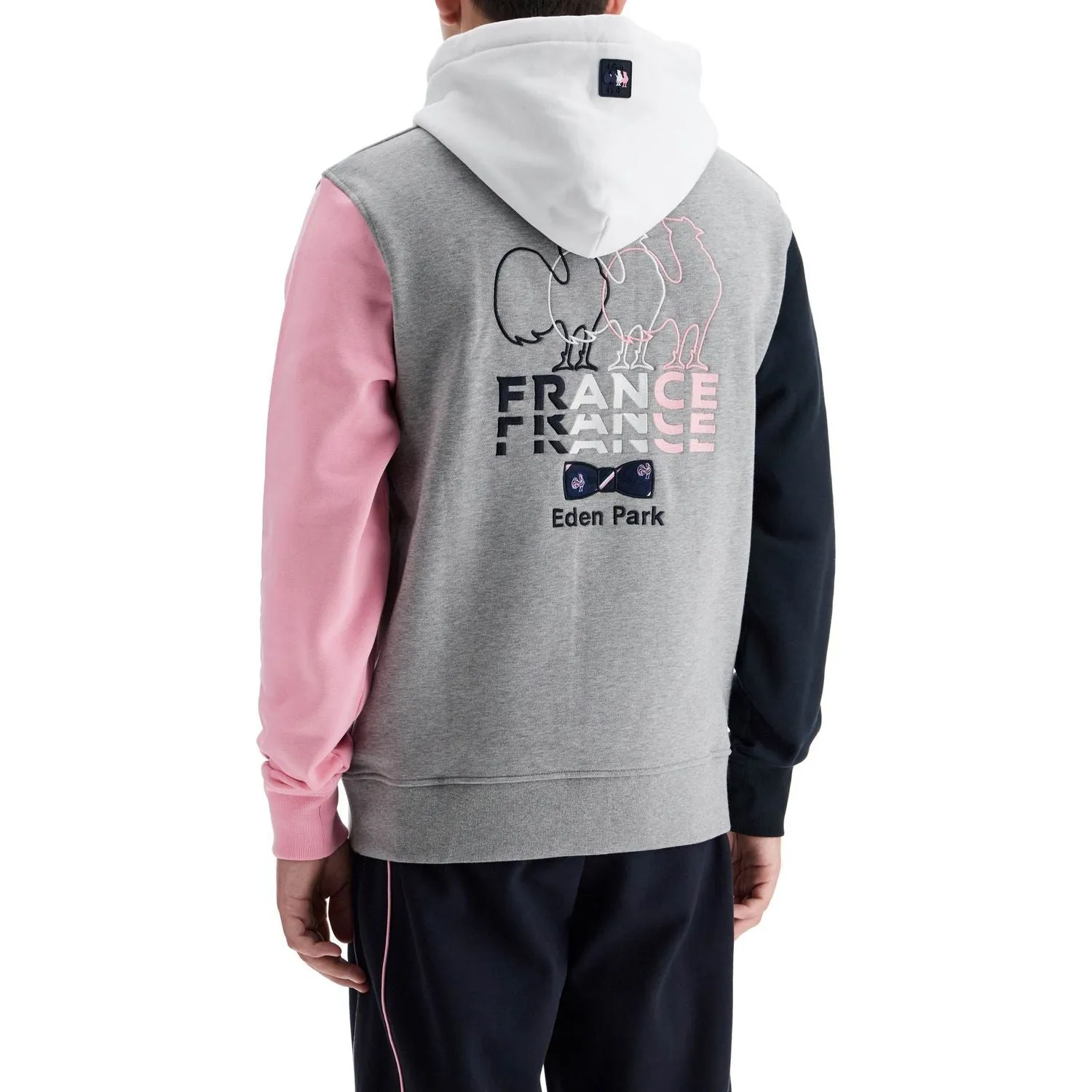 EDEN PARK hooded color block sweatshirt