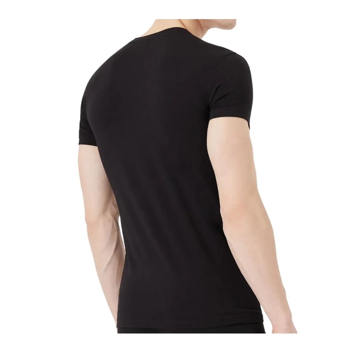 Emporio Armani Bodywear Black Crew Neck Mega Logo T-Shirt