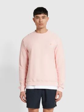 Galli Twill Crew Neck Sweatshirt In Powder Pink