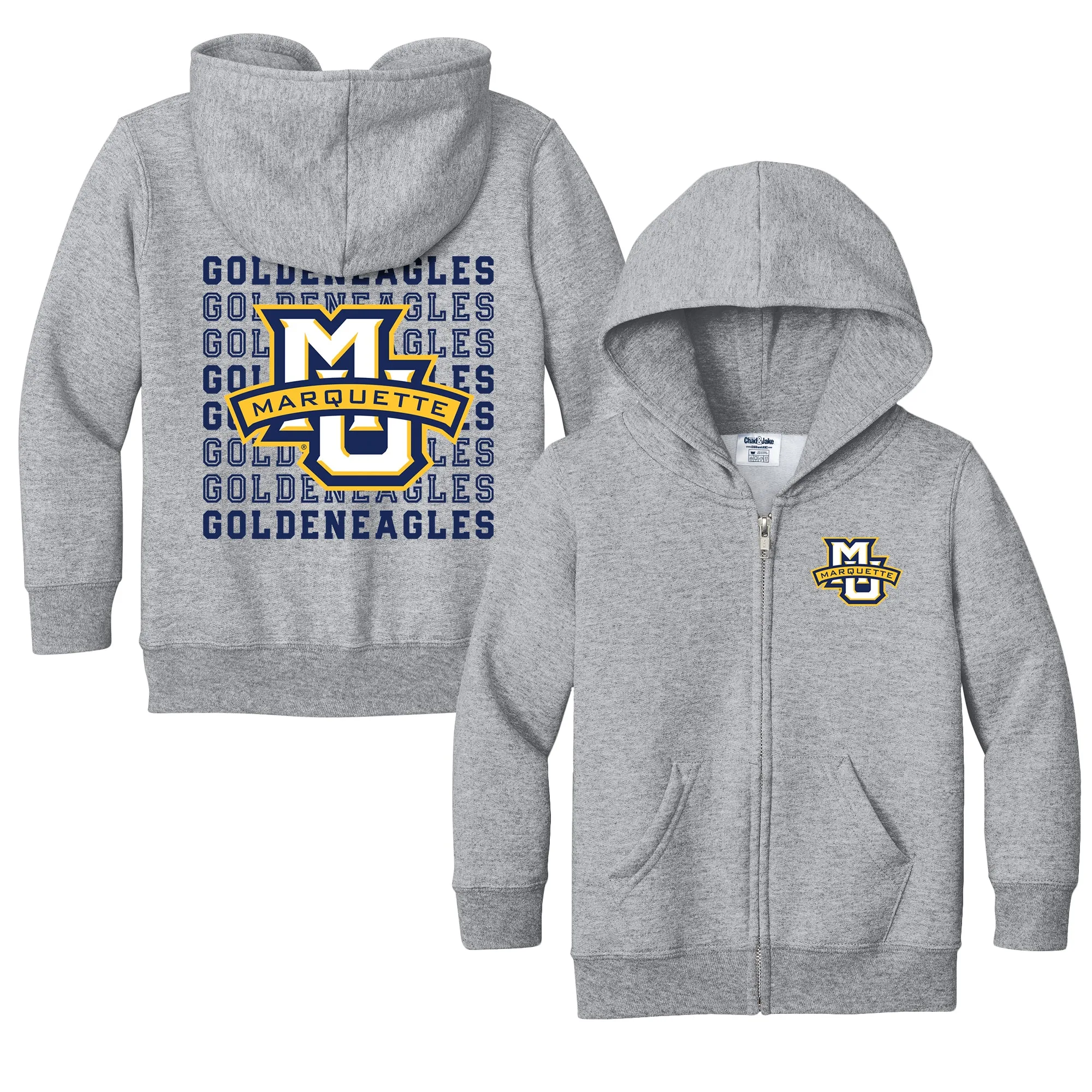 Marquette Golden Eagles Retro Toddler Full-Zip Sweatshirt