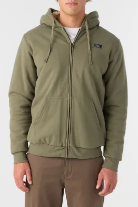 ONeill FIFTY TWO HIGH PILE LINED ZIP FLEECE JACKET - DEEP LICHEN GREEN