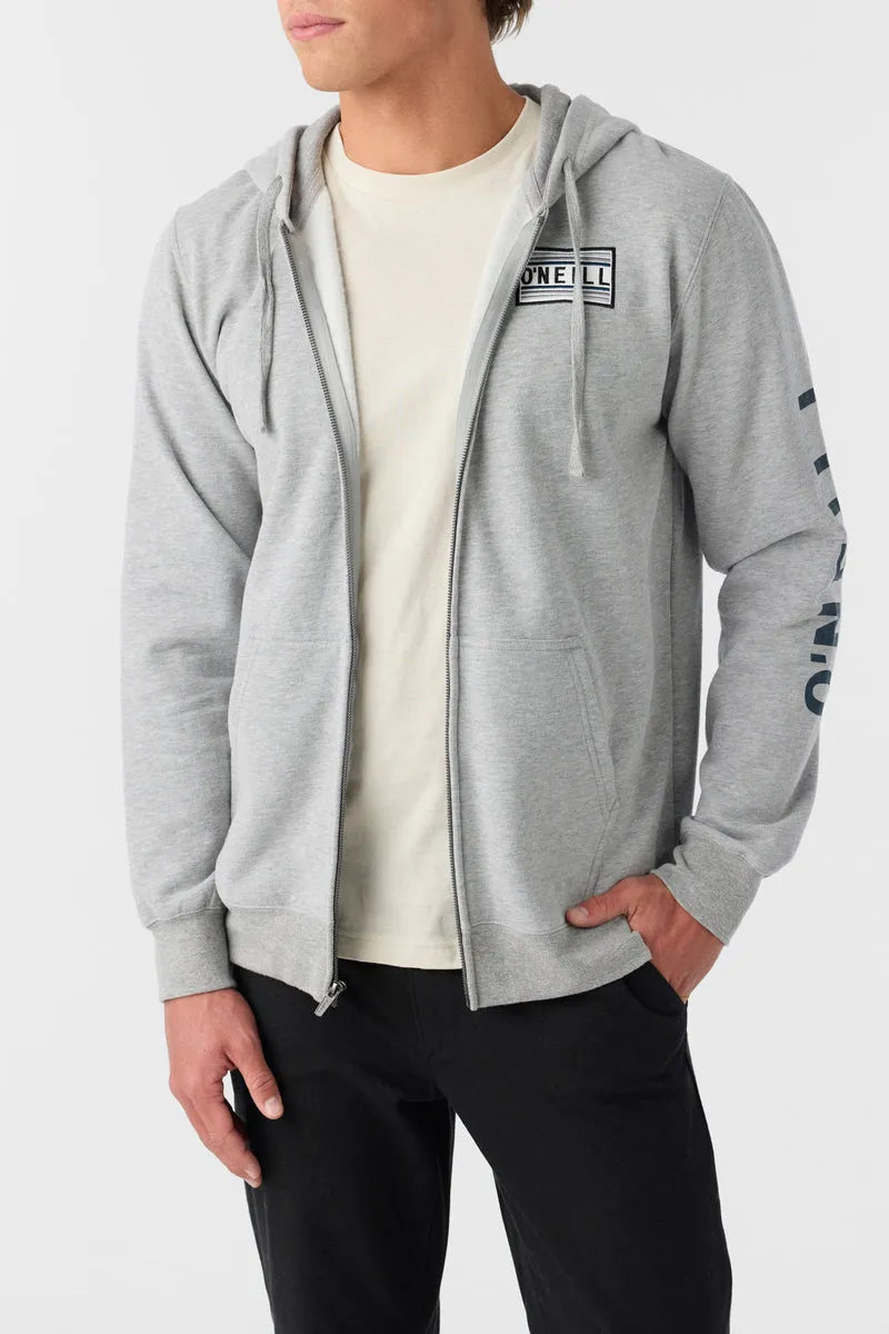 Oneill FIFTY TWO ZIP PULLOVER FLEECE - HEATHER GREY