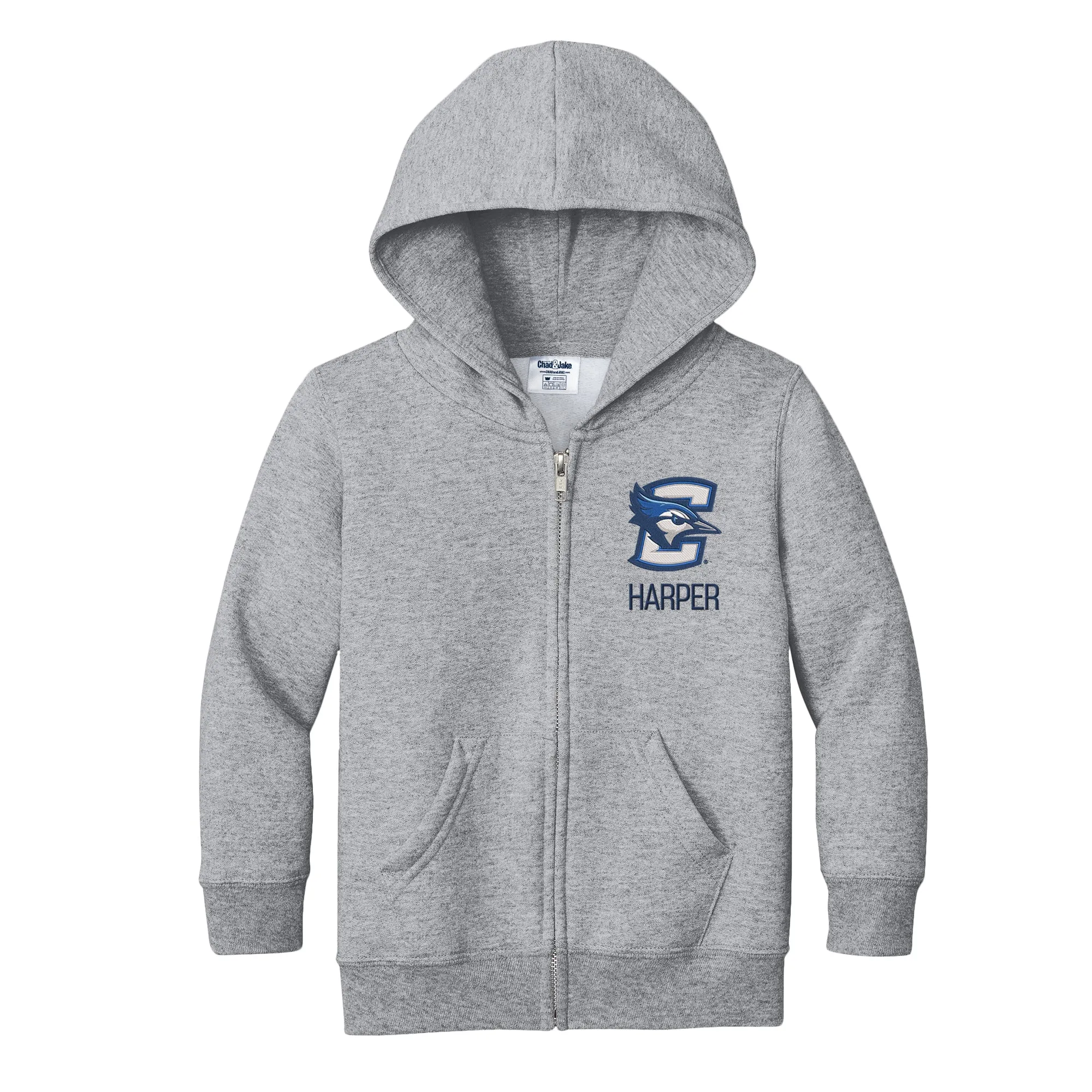 Personalized Creighton Bluejays Toddler Full-Zip Sweatshirt