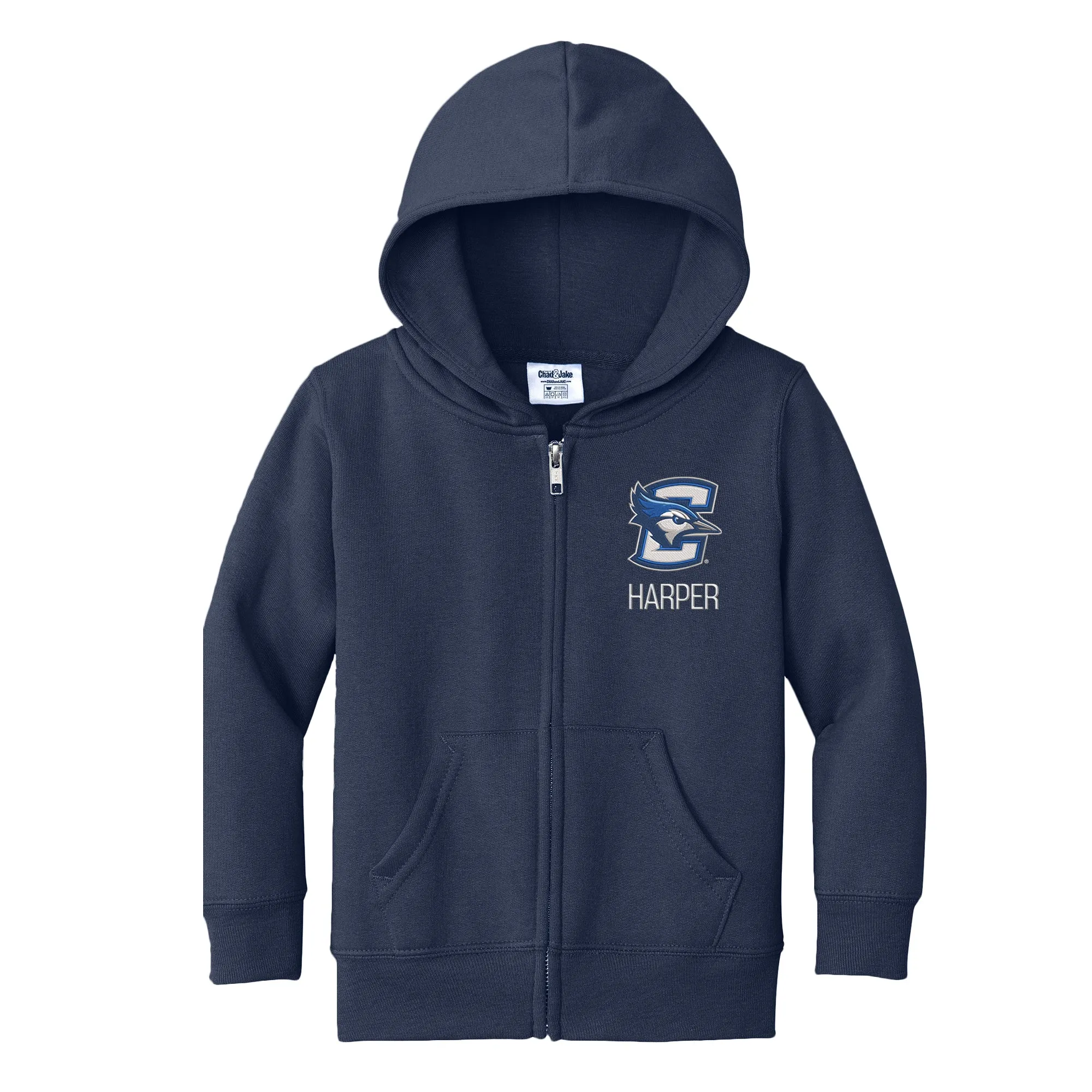 Personalized Creighton Bluejays Toddler Full-Zip Sweatshirt