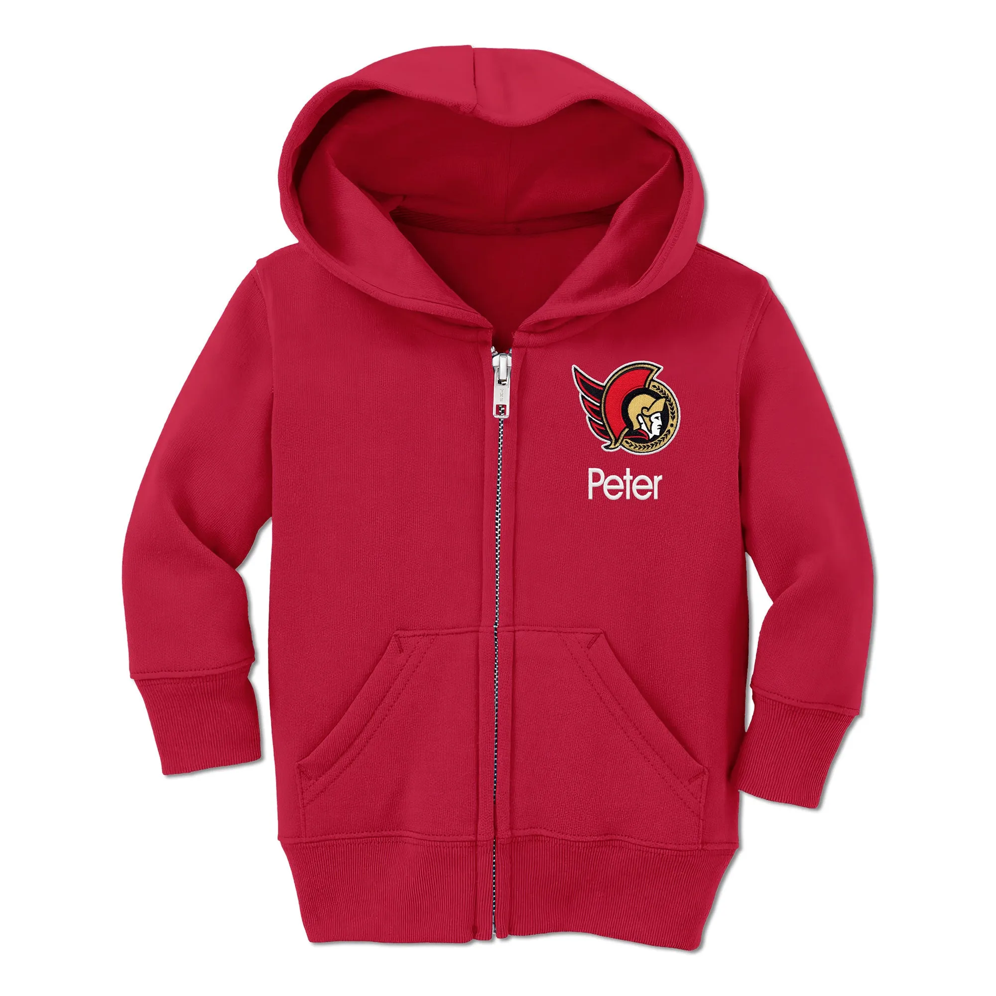 Personalized Ottawa Senators Toddler Full-Zip Hooded Sweatshirt