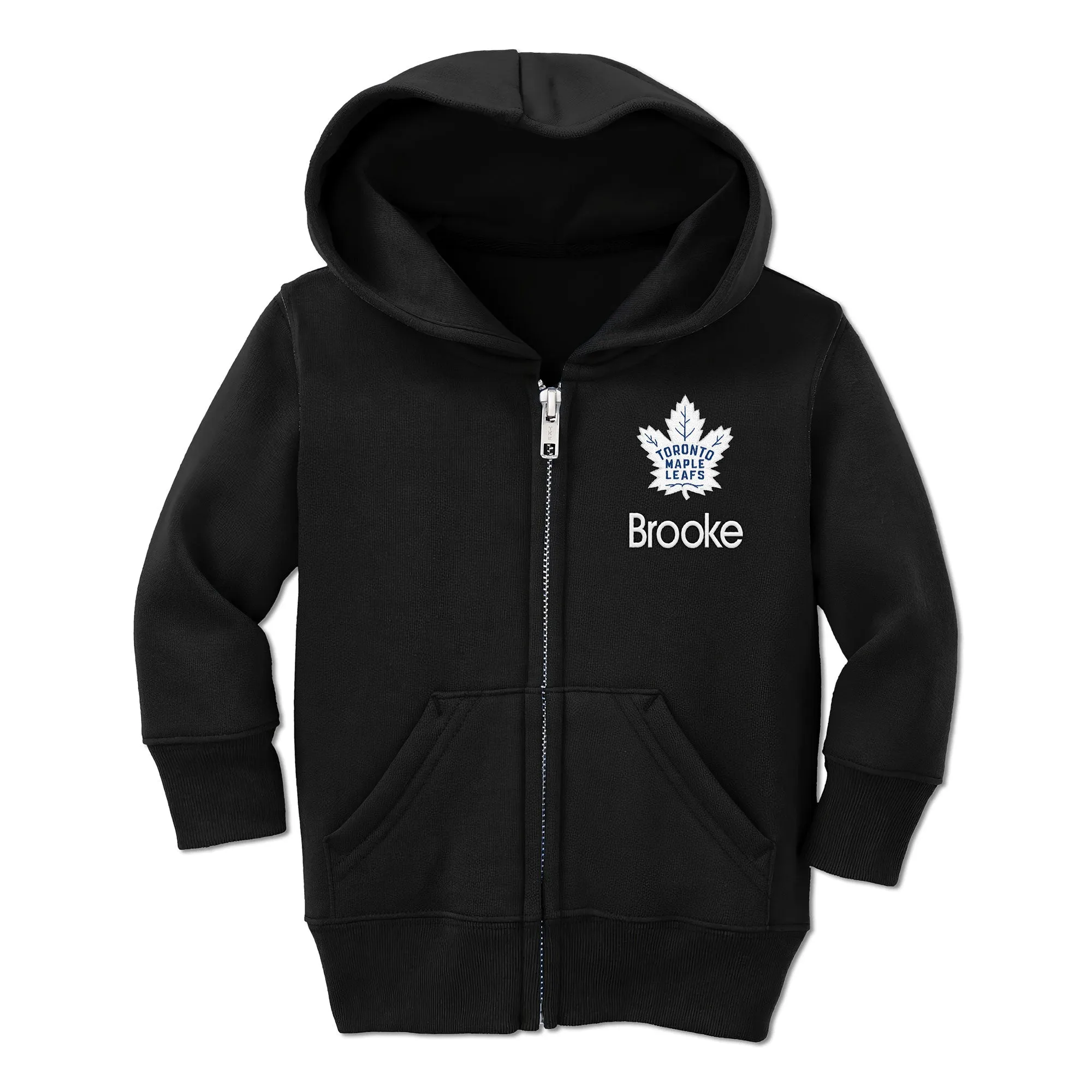 Personalized Toronto Maple Leafs Toddler Full-Zip Hooded Sweatshirt