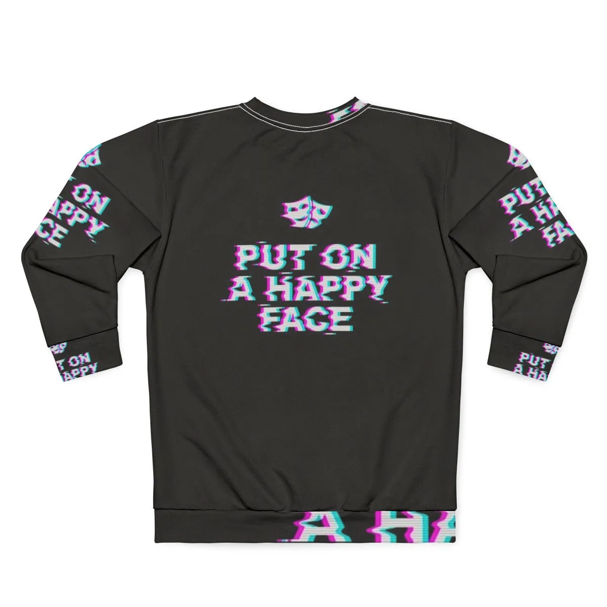 "Joker Happy Face Ironic Glitch Sweatshirt"