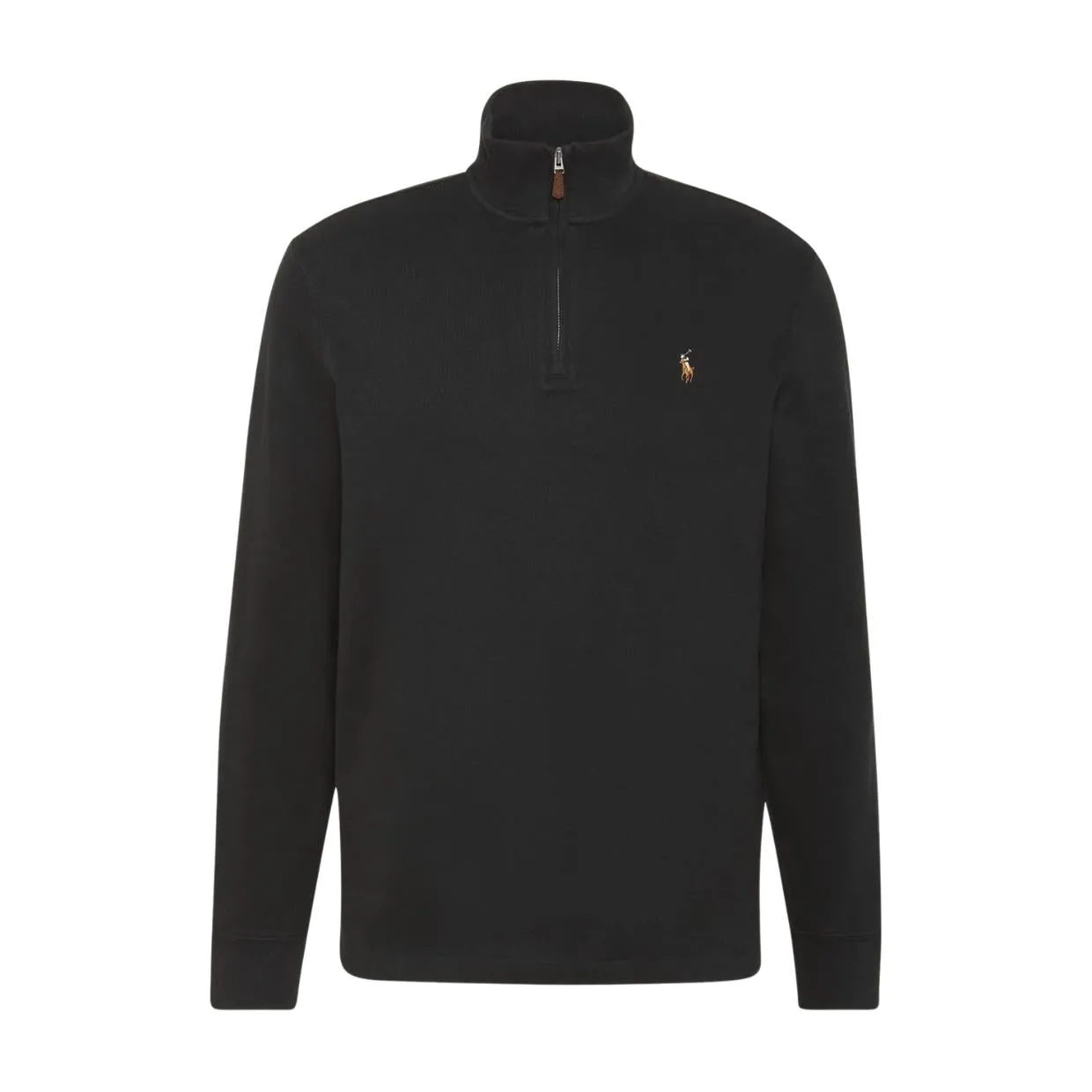 Ralph Lauren Black Half Zip Logo Sweatshirt