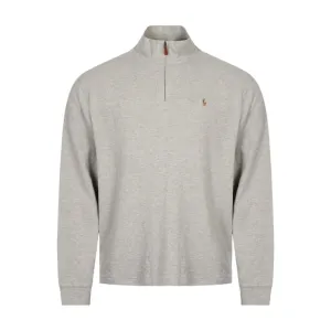 Ralph Lauren Half Zip Logo Grey Sweatshirt