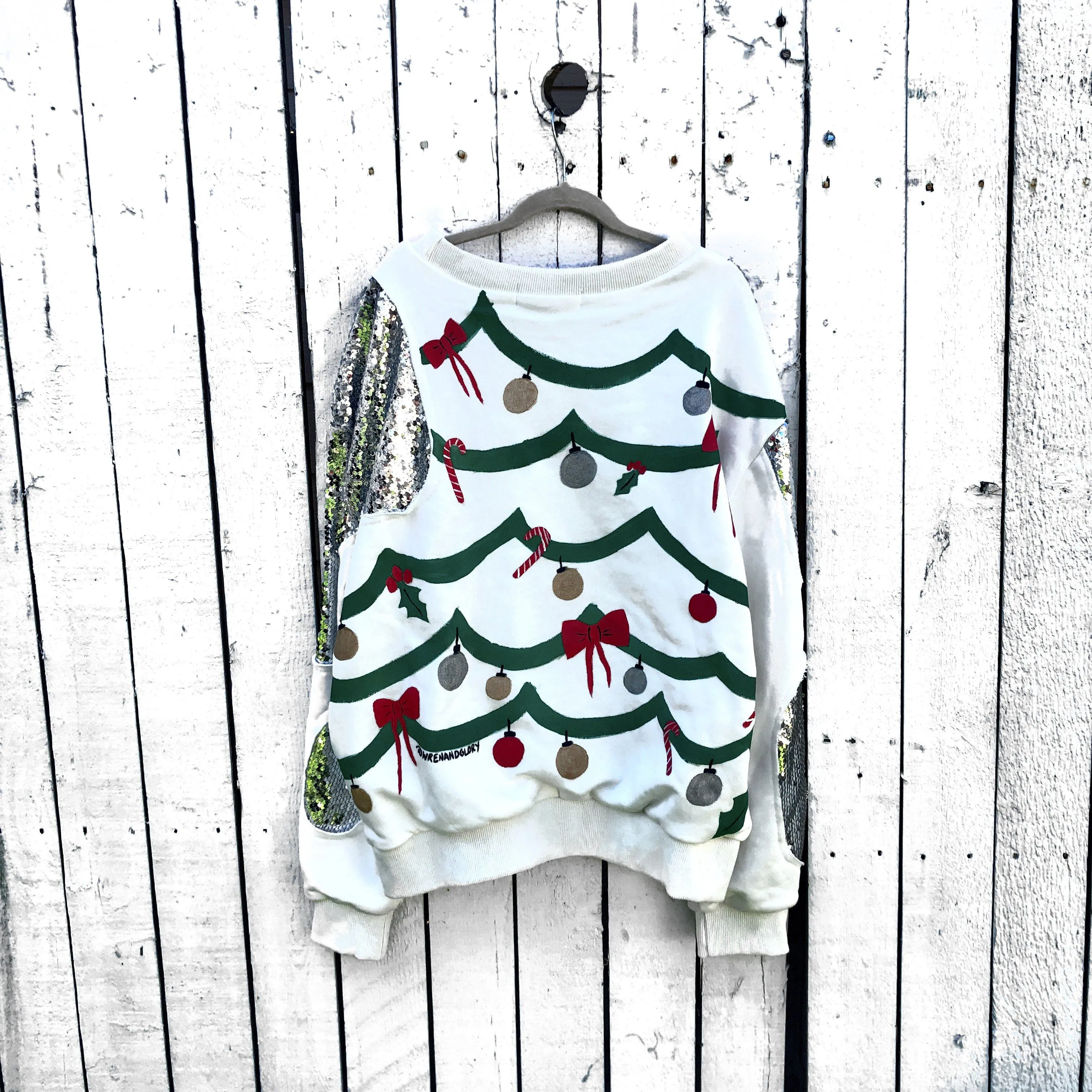 'UGLY XMAS' PAINTED SWEATSHIRT